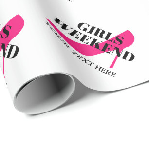 Girls weekend bridal shower bachelorette party wrapping paper