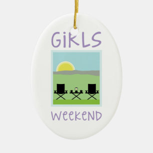 Girls Weekend Ceramic Tree Decoration