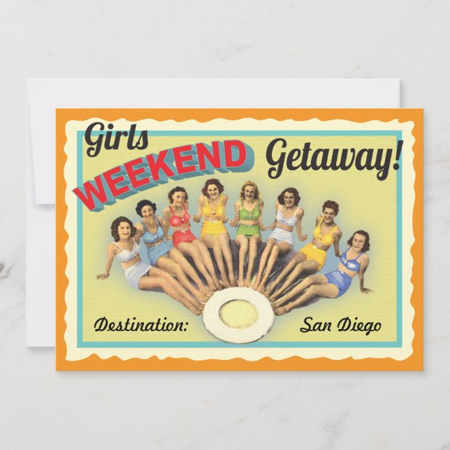 Girls Weekend Getaway Birthday Invitation (Front)