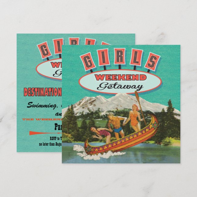 Girls Weekend Getaway Invitations (Front/Back)