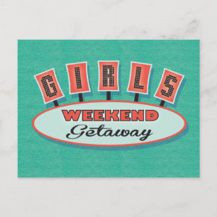 Girls weekend getaway postcard itinerary