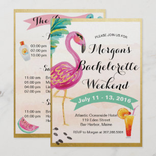 Girls Weekend Itinerary Invitation