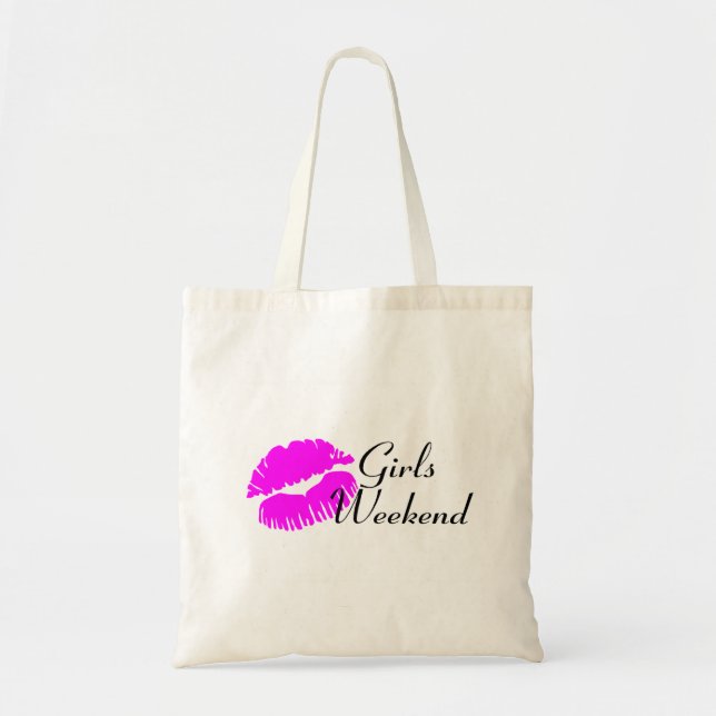 Girls Weekend (Kiss Blk) Tote Bag (Front)