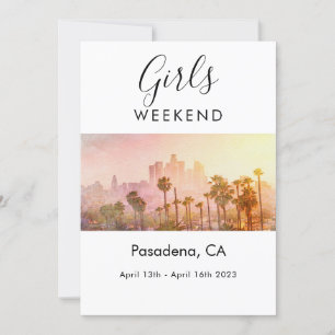 Girls Weekend LA Bachelorette Trip Invitation