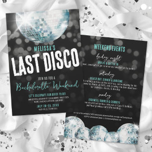 Girls Weekend Last Disco Bachelorette Invitation
