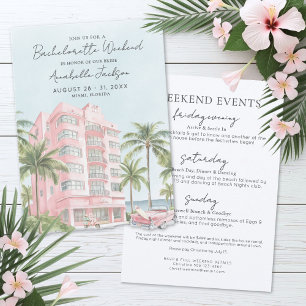 Girls Weekend Miami Beach Bachelorette Party Invitation