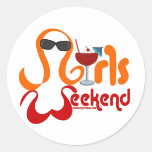 Girls Weekend Party Classic Round Sticker