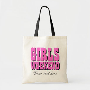 Girls weekend party tote bag Personalised text