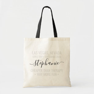 Girls Weekend Personalised Cheaper than Therapy Tote Bag