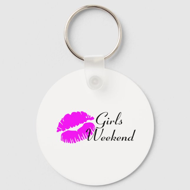 Girls Weekend (Pink Lips) Key Ring (Front)
