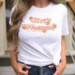 Girls Weekend Retro Bachelorette Party Bride T-Shirt<br><div class="desc">Start the party weekend right with this fun and retro Girls Weekend T-shirt that is perfect for bachelorette and birthday parties! Features a 70's inspired groovy orange daisies and a trendy and retro-modern inspired font. Easily customise with your city and state in the personalisation option above.</div>