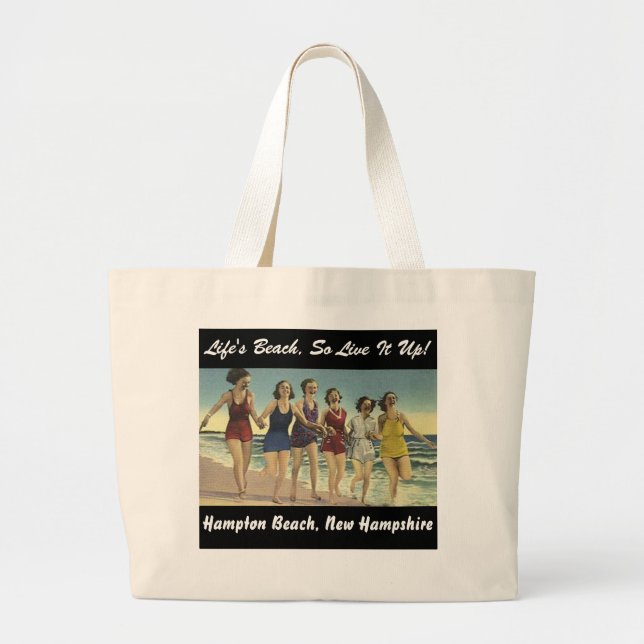 Girl's Weekend Summer Vacation at the Beach Large Tote Bag (Front)