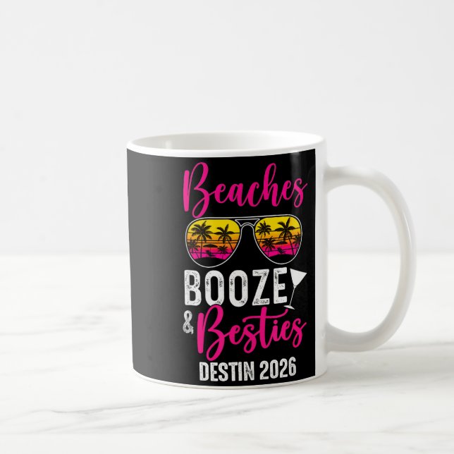 Girls Weekend Trip Destin 2026 Beaches Booze Ies  Coffee Mug (Right)