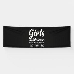 Girls Weekend Vacation Drinks Photos Memories Banner