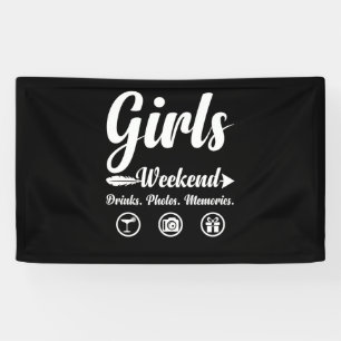 Girls Weekend Vacation Drinks Photos Memories Banner