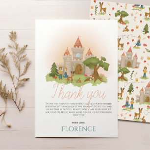 Girls Whimsical Fairytale Kids Birthday Thank You Card