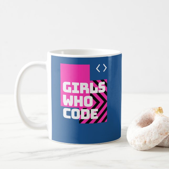 Girls who code sweatshirt coffee mug (With Donut)