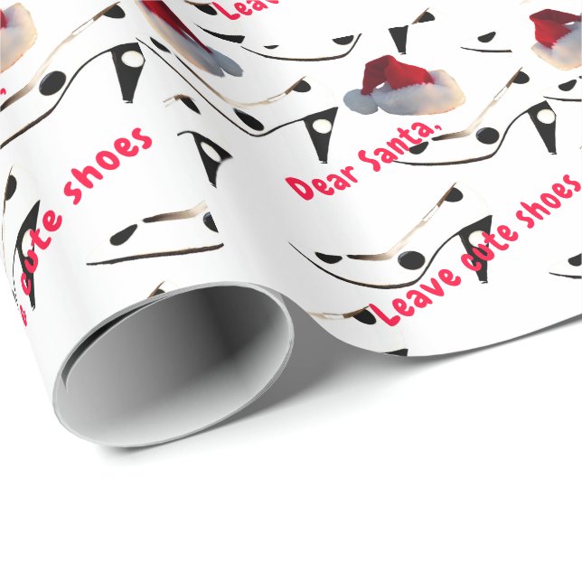 Girls Who Love Shoes Christmas List Wrapping Paper (Roll Corner)