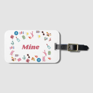Girls who love to explore luggage tag