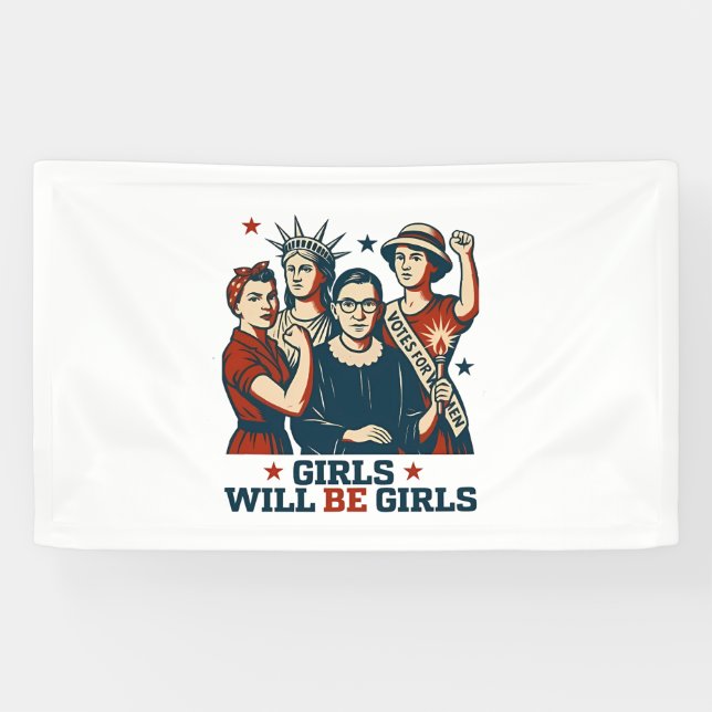 Girls Will Be Girl Feminism Women Empowerement  Banner (Horizontal)