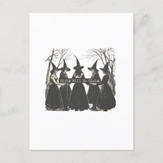 Girls Will Be Girl Feminism Women Empowerement Holiday Postcard