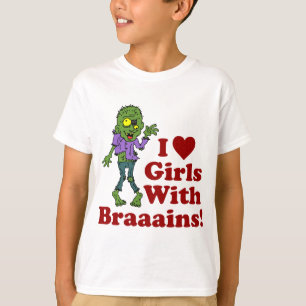 Girls With Brains Zombie T-Shirt