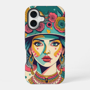 girls with hats iPhone 16 case