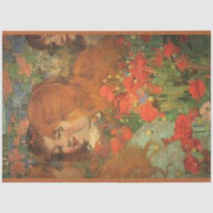 Girls With Red Poppies (by George Henry) Tissue Paper