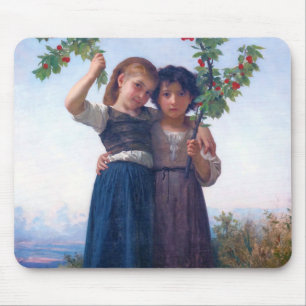 Girls with The Cherry Branch, Bouguereau Mouse Mat