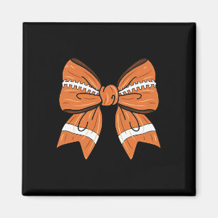 Girls Women Coquette Bow American Footll Thanksgiv Magnet