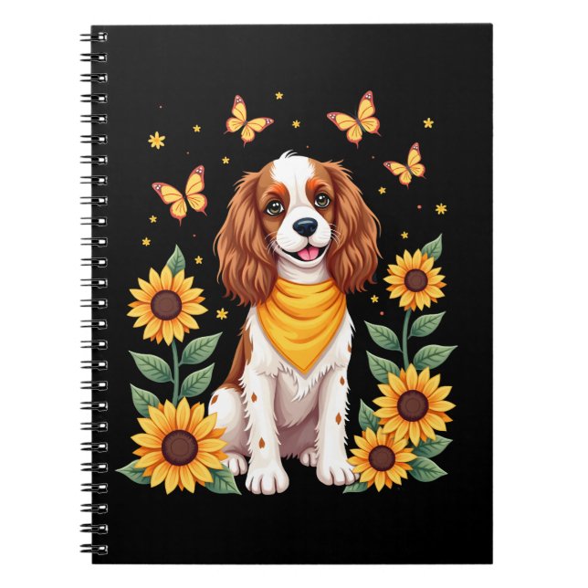 Girls Women Mom Cavalier King Charles Spaniel Dog  Notebook (Front)