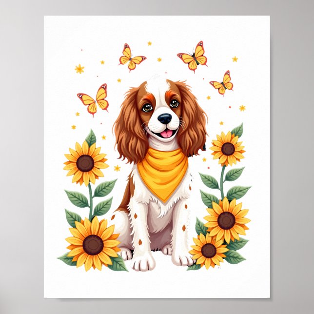 Girls Women Mom Cavalier King Charles Spaniel Dog  Poster (Front)