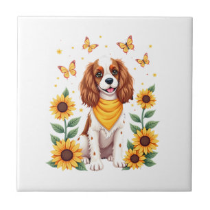 Girls Women Mom Cavalier King Charles Spaniel Dog  Tile