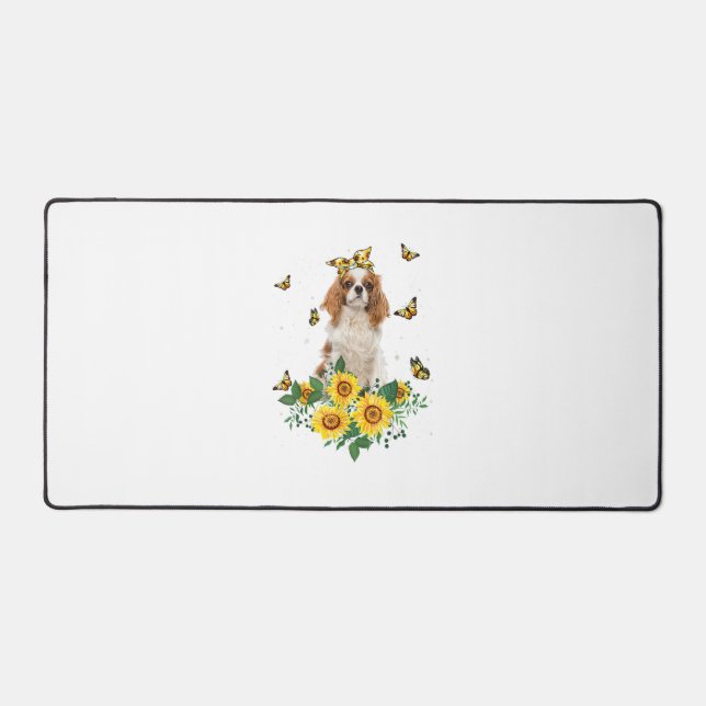Girls Women Mum Cavalier King Charles Spaniel Dog  Desk Mat (Front)