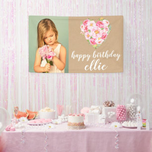 Girls Womens Birthday Wall Decoration Custom Made Banner
