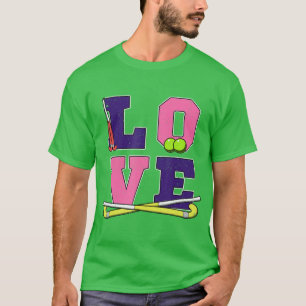 Girls Womens Love Field Hockey ArtHockey Mum Gift T-Shirt