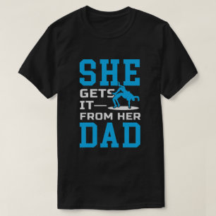 Girls Wrestling Dad Father Wrestler Sports Parents T-Shirt