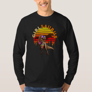 Girlsaurus Jurassic T Rex Girl Beach Vintage World T-Shirt