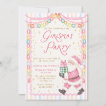 Girlsmas Party Christmas Pajama Party Invitation