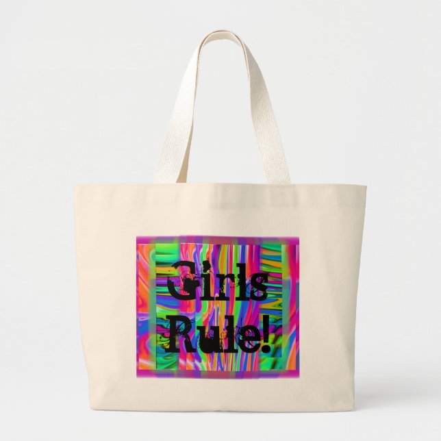 GirlsRule! by FlyingBeauties Large Tote Bag (Front)