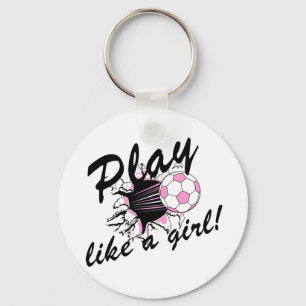 Girls's Soccer T-shirts and Gifts. Key Ring