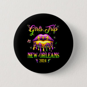Girls's Trip New Orleans Mardi Gras Mask Friends 6 Cm Round Badge