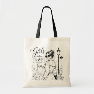 #girlswhotravel Tote Bag