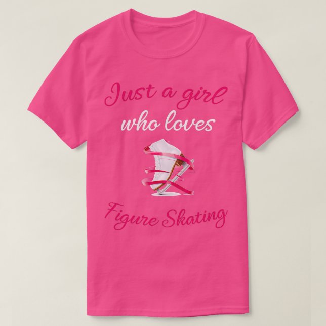 Girlx27s Ice Skating Figure Skating Figure Skater  T-Shirt (Design Front)