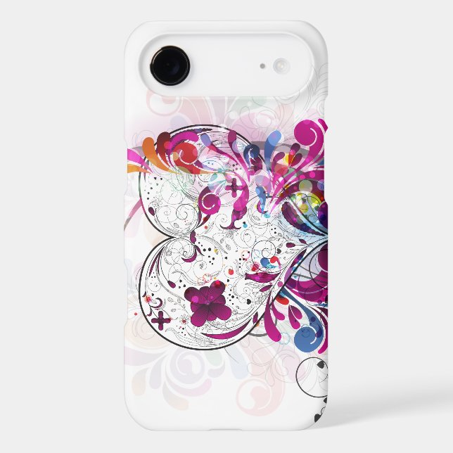 Girly Abstract Pink Heart Case (Back)