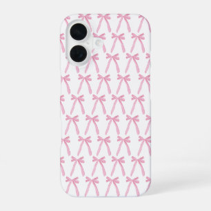 Girly Aesthetic Ribbon coquette Pink bows iPhone 16 Case