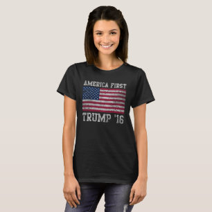 Girly American First Trump 16 T-Shirt