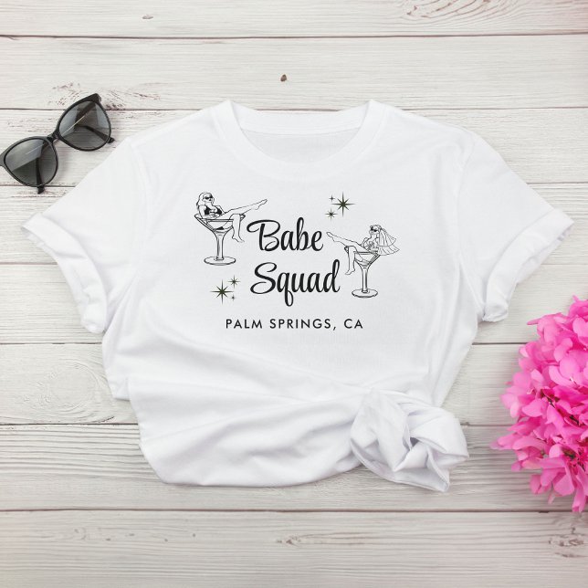 Girly Babe Squad Bachelorette Party T-Shirt (Creator Uploaded)