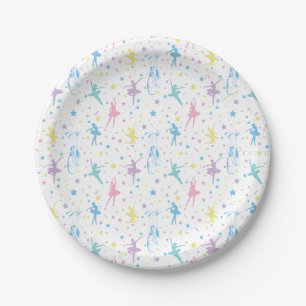 Girly Ballerina Dancer - Ballet Pattern Paper Plate
