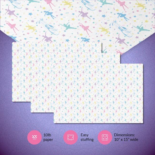 Girly Ballerina Dancer - Ballet Pattern Tissue Paper (Ballet Tissue Paper)